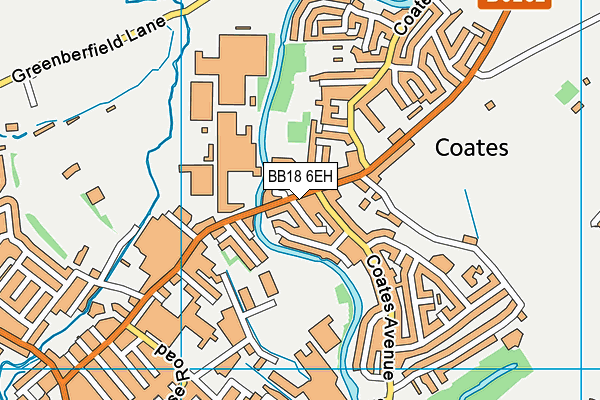 BB18 6EH map - OS VectorMap District (Ordnance Survey)