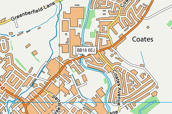 BB18 6EJ map - OS VectorMap District (Ordnance Survey)
