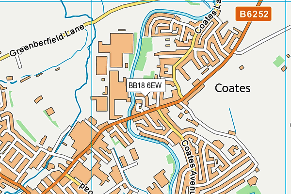 BB18 6EW map - OS VectorMap District (Ordnance Survey)