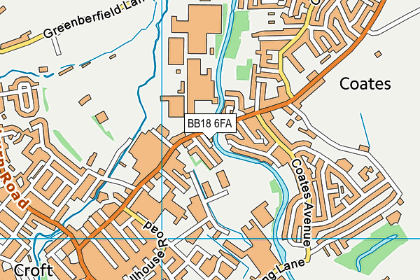 BB18 6FA map - OS VectorMap District (Ordnance Survey)