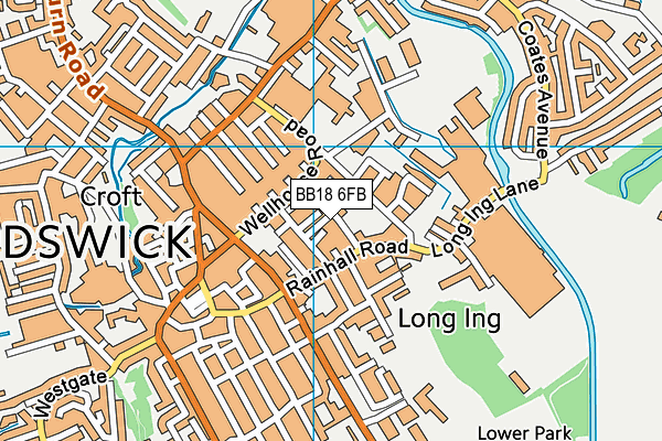 BB18 6FB map - OS VectorMap District (Ordnance Survey)