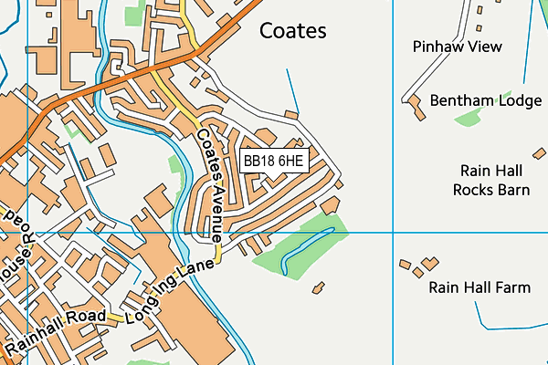 BB18 6HE map - OS VectorMap District (Ordnance Survey)