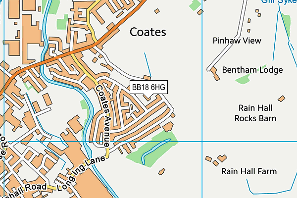 BB18 6HG map - OS VectorMap District (Ordnance Survey)
