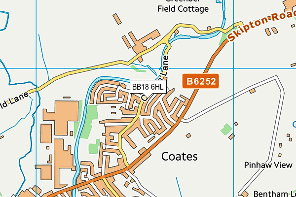 BB18 6HL map - OS VectorMap District (Ordnance Survey)