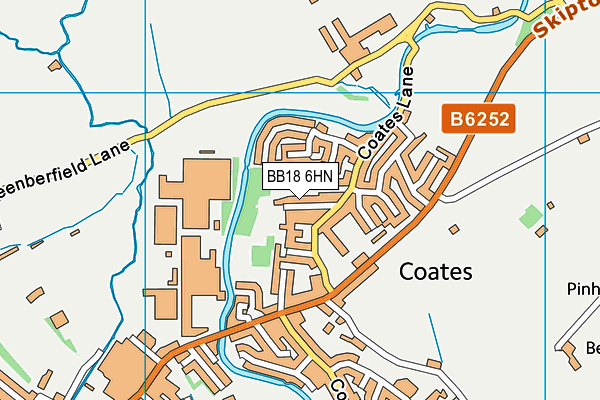 BB18 6HN map - OS VectorMap District (Ordnance Survey)