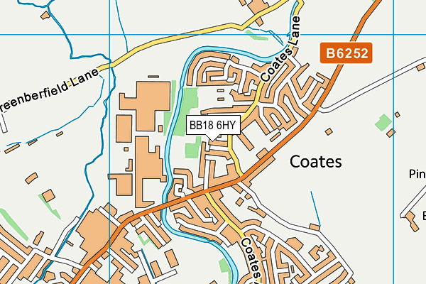 BB18 6HY map - OS VectorMap District (Ordnance Survey)