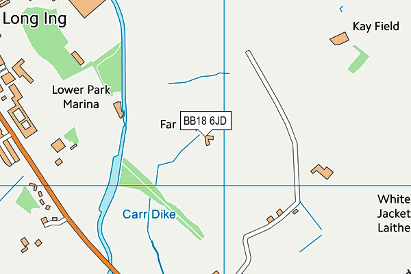 BB18 6JD map - OS VectorMap District (Ordnance Survey)