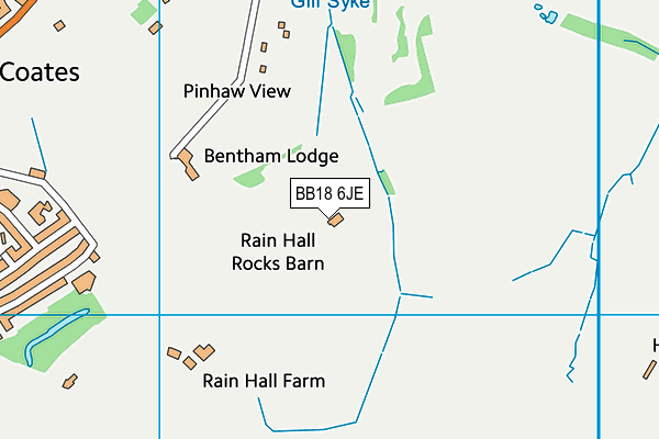 BB18 6JE map - OS VectorMap District (Ordnance Survey)