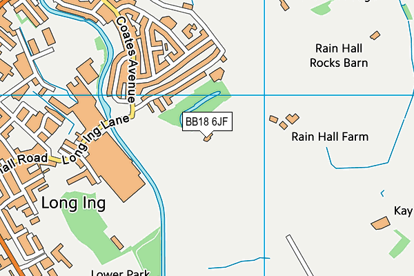 BB18 6JF map - OS VectorMap District (Ordnance Survey)