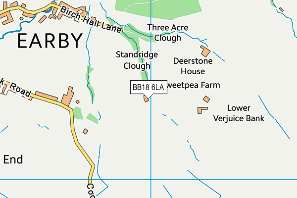 BB18 6LA map - OS VectorMap District (Ordnance Survey)