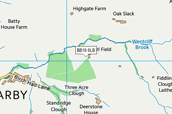 BB18 6LB map - OS VectorMap District (Ordnance Survey)