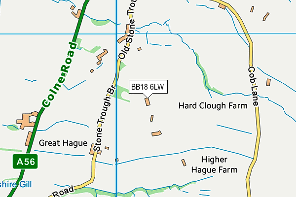BB18 6LW map - OS VectorMap District (Ordnance Survey)