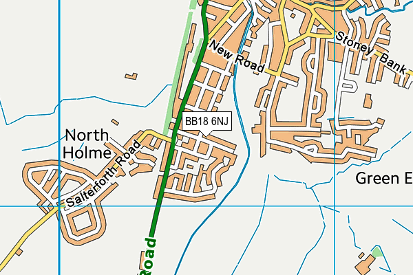 BB18 6NJ map - OS VectorMap District (Ordnance Survey)