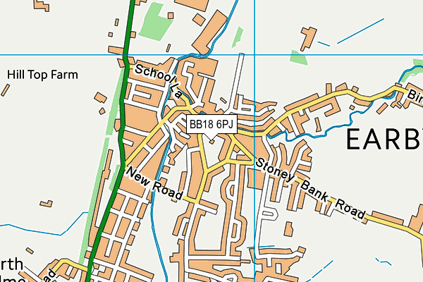 BB18 6PJ map - OS VectorMap District (Ordnance Survey)
