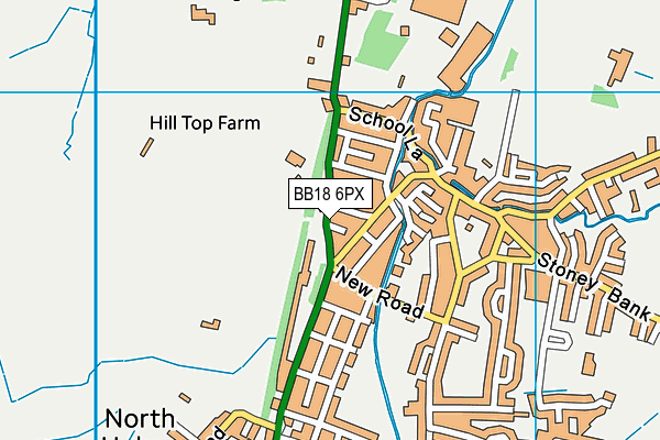 BB18 6PX map - OS VectorMap District (Ordnance Survey)
