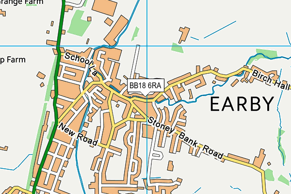 BB18 6RA map - OS VectorMap District (Ordnance Survey)
