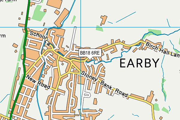 BB18 6RE map - OS VectorMap District (Ordnance Survey)