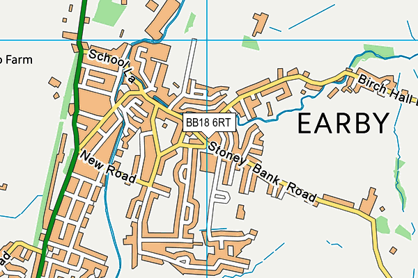 BB18 6RT map - OS VectorMap District (Ordnance Survey)