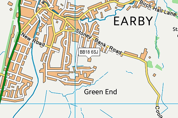Earby Springfield Primary School map (BB18 6SJ) - OS VectorMap District (Ordnance Survey)