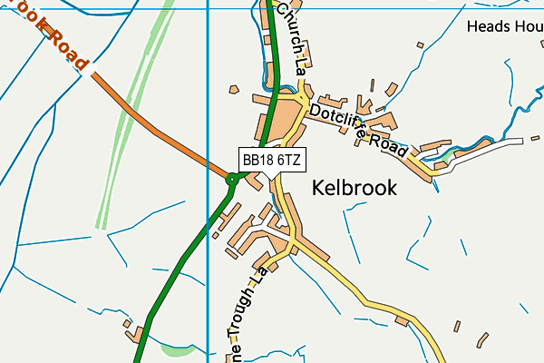 BB18 6TZ map - OS VectorMap District (Ordnance Survey)