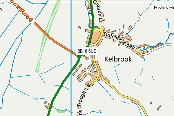 Kelbrook Primary School map (BB18 6UD) - OS VectorMap District (Ordnance Survey)