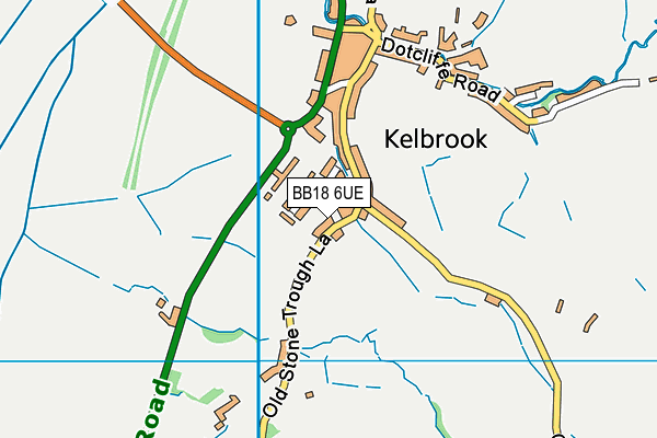 BB18 6UE map - OS VectorMap District (Ordnance Survey)