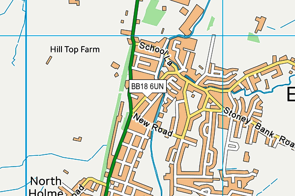 BB18 6UN map - OS VectorMap District (Ordnance Survey)