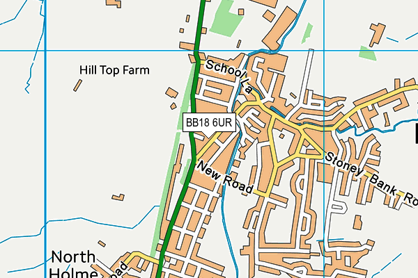 BB18 6UR map - OS VectorMap District (Ordnance Survey)