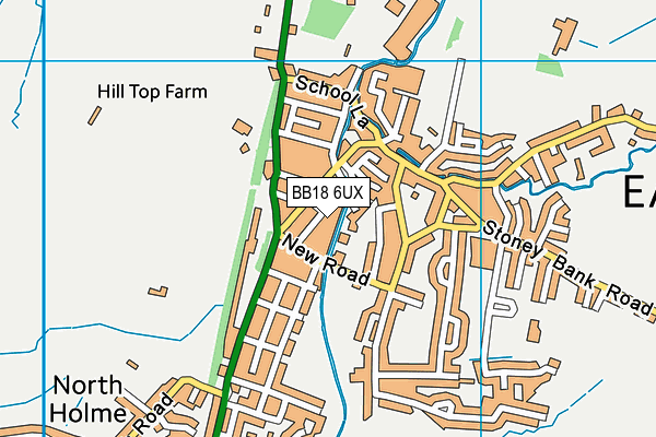 BB18 6UX map - OS VectorMap District (Ordnance Survey)