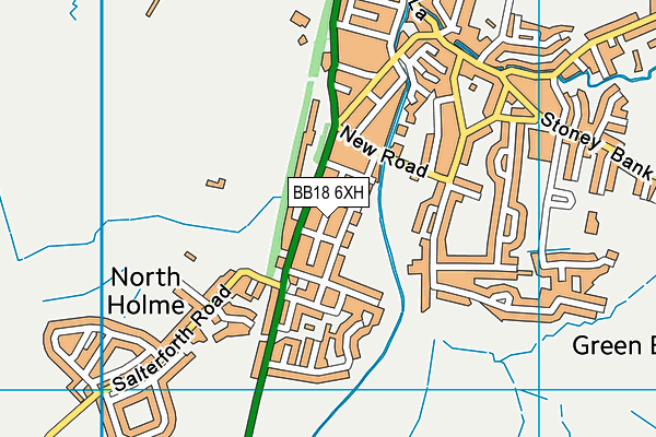 BB18 6XH map - OS VectorMap District (Ordnance Survey)