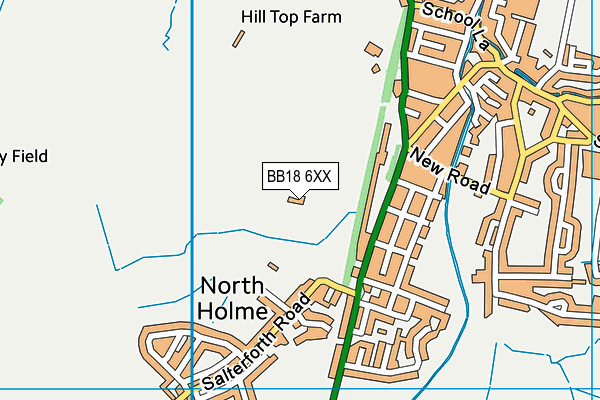 BB18 6XX map - OS VectorMap District (Ordnance Survey)