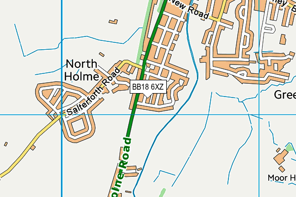 BB18 6XZ map - OS VectorMap District (Ordnance Survey)