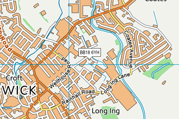 BB18 6YH map - OS VectorMap District (Ordnance Survey)