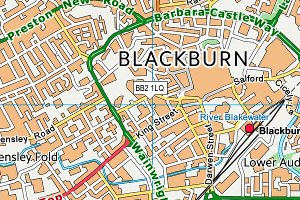 BB2 1LQ map - OS VectorMap District (Ordnance Survey)