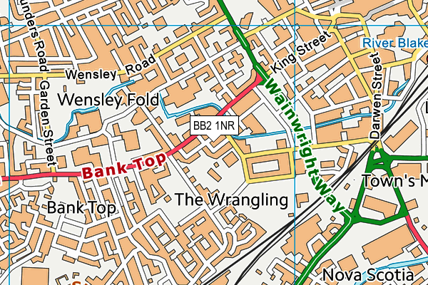 BB2 1NR map - OS VectorMap District (Ordnance Survey)