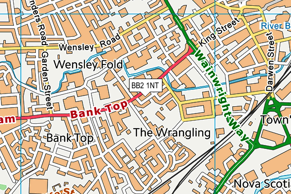 BB2 1NT map - OS VectorMap District (Ordnance Survey)