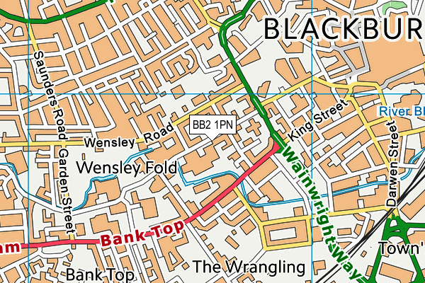 BB2 1PN map - OS VectorMap District (Ordnance Survey)