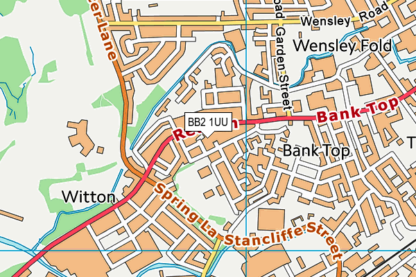 BB2 1UU map - OS VectorMap District (Ordnance Survey)