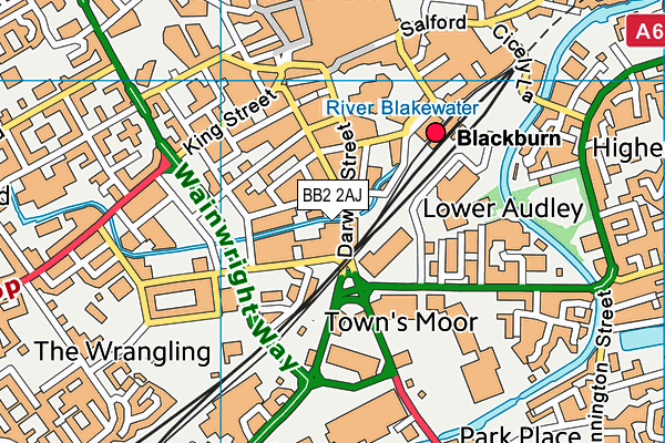 Map of SENSO BLACKBURN UK LIMITED at district scale