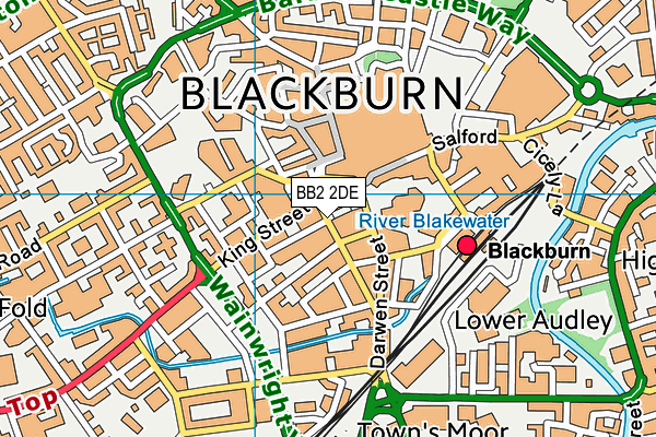 BB2 2DE map - OS VectorMap District (Ordnance Survey)