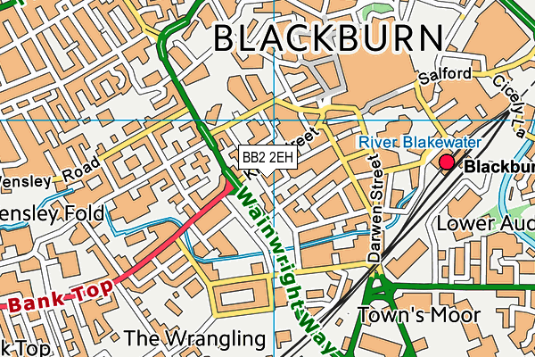 BB2 2EH map - OS VectorMap District (Ordnance Survey)