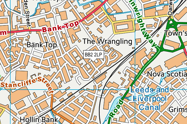 BB2 2LP map - OS VectorMap District (Ordnance Survey)