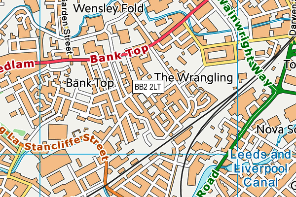 BB2 2LT map - OS VectorMap District (Ordnance Survey)