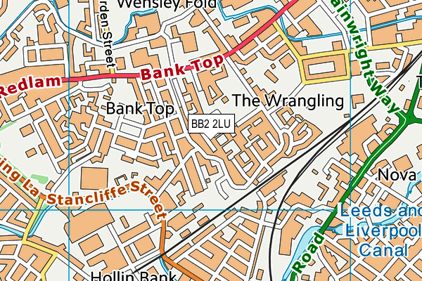 BB2 2LU map - OS VectorMap District (Ordnance Survey)