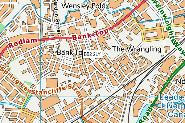 BB2 2LY map - OS VectorMap District (Ordnance Survey)