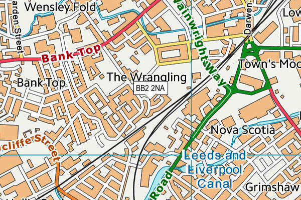 BB2 2NA map - OS VectorMap District (Ordnance Survey)