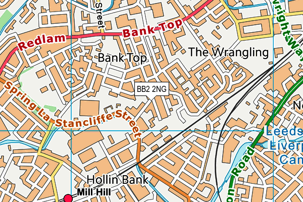 BB2 2NG map - OS VectorMap District (Ordnance Survey)