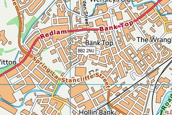 BB2 2NU map - OS VectorMap District (Ordnance Survey)