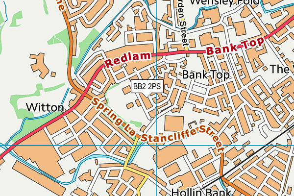 BB2 2PS map - OS VectorMap District (Ordnance Survey)