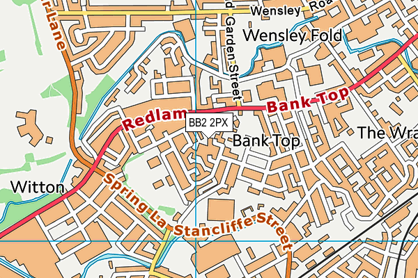 BB2 2PX map - OS VectorMap District (Ordnance Survey)